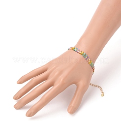 Браслеты-цепочки из латуни с эмалью&nbsp;BJEW-JB05744