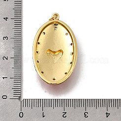 Латунные микропаве прозрачные подвески с фианитом&nbsp;KK-F899-01B-G