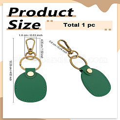 1 pendentif décoratif ovale en cuir PU&nbsp;AJEW-LP0008-30B