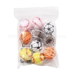 10 шт. 5-х цветные бусины из непрозрачной акриловой смолы на спортивную тематику&nbsp;MACR-FS0002-05