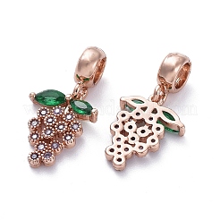 Латунь микропейв кубический цирконий европейские подвески с подвесками&nbsp;LS-ZIRC-F074-05RG