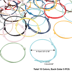 Création de bracelets en corde de polyester ciré coréen&nbsp;AJEW-PH0017-72