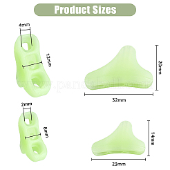 36 fibbia per tenda luminosa antiscivolo in plastica a 2 stili&nbsp;KY-FH0001-25