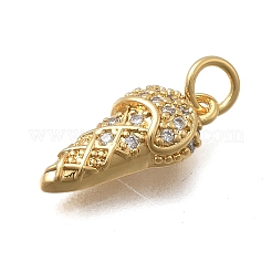 Pendentifs avec zircon cubiques à micro-pavés en laiton&nbsp;KK-D431-023A-G