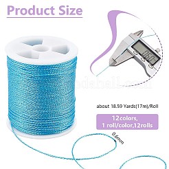 12 рулон полиэфирной швейной нитки 12 цветов.&nbsp;OCOR-WH0087-04