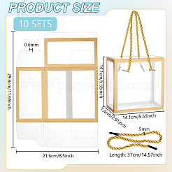 Складные прозрачные упаковочные коробки из ПВХ с горячим тиснением&nbsp;CON-WH0123-24B-02