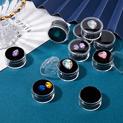 Круглая прозрачная пластиковая коробка для хранения бриллиантов&nbsp;CON-WH20003-01A-01