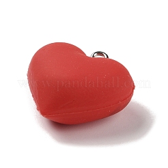 Непрозрачные подвески из персиковой смолы Love&nbsp;FIND-B035-06