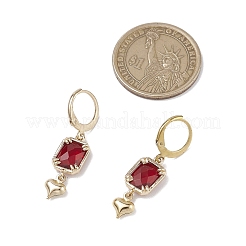 Orecchini a monachella in vetro&nbsp;EJEW-JE06397-04