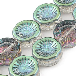 Стеклянные бусины с гальваническим покрытием &nbsp;EGLA-G037-10A