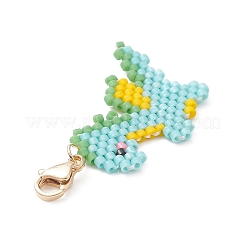 Decorazione con pendenti di perline con motivo a telaio fatto a mano&nbsp;HJEW-MZ00016-07