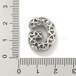 Platino placcato micro ottone spianare pendenti zirconi&nbsp;KK-L073-001P-G