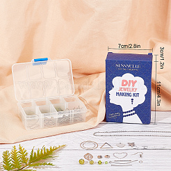 Kit de fabrication de boucles d'oreilles à thème vert DIY 169 pièce&nbsp;DIY-SC0015-20P