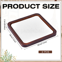 Quadratische Schmuckteller aus Holz&nbsp;ODIS-WH0099-221D