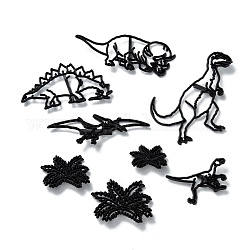8pcs Dinosaurier-Thema lebensmittelechtes Kunststoff-Ausstecher-Set, Backgeschirr-Werkzeuge, Schwarz, 34~123x41~110x10 mm, 8 Stück / Set