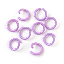 Железные соединительные колечки, открытые кольца прыжок, фиолетовые, 17 датчик, 8~8.5x1.2 мм, внутренний диаметр: 5~6 мм