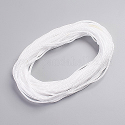 Hollow Nylon Braided Rope, for Camping, Outdoor Adventure, Gardening, White, 4mm, 20m/bundle
