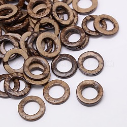 Risultati dei monili legno di cocco anelli di collegamento, cammello, 20~23x2~5mm