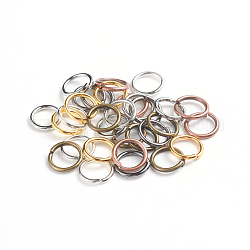 Anneaux de jonction en laiton, anneaux de jonction ouverts, couleur mixte, 18 jauge, 8x1mm, diamètre intérieur: 6 mm, 500g