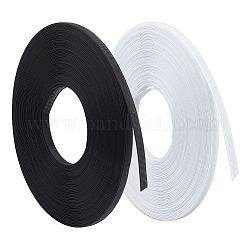 NBEADS 90 Yards 2 Colors Polyester Boning, Horsehair Braid Crinoline for Sewing Wedding Dress Fabric DIY Sewing Supplies, Black and White