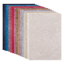 BENECREAT Flannel Fabric, Sofa Cover, Garment Accessories, Rectangle, Mixed Color, 29~30x19~20x0.05cm, 15 colors, 1pc/color, 15pcs/set
