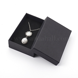 Colliers à pendentif perle, avec perles rondes et plates, chaînes en acier inoxydable, blanc, 18.1 pouce (46 cm), 2mm