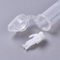 Relleno de material de resina epoxi de cristal diy, astronauta, para la artesanía de joyería, con tubo de resina transparente desechable, blanco, tubo: 41.5x19.5x13 mm, 16x7.5x7mm