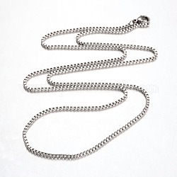 316 хирургические ожерелья из венецианских цепочек из нержавеющей стали, несварные, цвет нержавеющей стали, 24 дюйм (60.96 см)