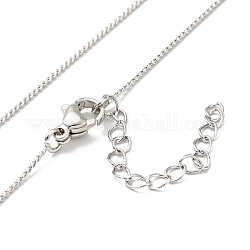 Ожерелье из латунных цепей для мужчин и женщин, без кадмия и без свинца, платина, 17.72 дюйм (45 см)