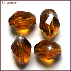 Abalorios de cristal austriaco de imitación, aaa grado, facetados, bicono, vara de oro, 10x13mm, agujero: 0.9~1 mm
