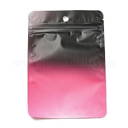 Sacchetti con chiusura lampo in plastica di colore sfumato, sacchetti per imballaggio risigillabili, rettangolo, rosa caldo, 15x10.5x0.02cm, spessore unilaterale: 3.1 mil (0.08 mm)