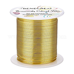 丸銅線  ワイヤーラップジュエリー作り用  ライトゴールド  18ゲージ  1mm  約98.42フィート（30m）/ロール