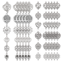 SUNNYCLUE 1 Box 84Pcs 14 Styles Tibetan Style Tree of Life Charms Bulk Hollow Rose Flower Connector Charms for jewellery Making Linking Charm Heart Chakra Yoga Crafting Earring Bracelet Supplies