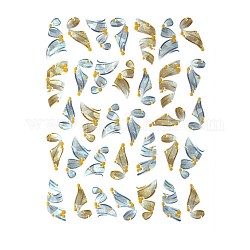 Блестящие наклейки для ногтей с лазерной лентой, искусство дизайна ногтей на самоклейке, украшения для кончиков ногтей на ногах, золотые, 10.3x8 см