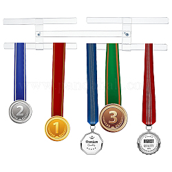 Espositori per medaglie in acrilico trasparente con montaggio a parete, per collezione famiglia espositore per medaglie con accessori in ferro e piastic, chiaro, 2.9~22x0.7~7.5x0.6~1.55cm, 7 pc / set
