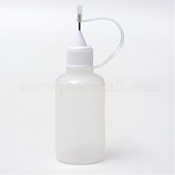 Kunststoff-Kleber-Flaschen, Transparent, 87x30 mm, Kapazität: 30 ml (1.01 fl. oz)