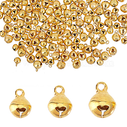 CHGCRAFT 240Pcs 3 Styles Brass Christmas Bell Charms, Golden, 8.5~11.5x6~10mm, Hole: 1.4~1.6mm