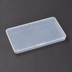 (vendita difettosa: graffio) scatola in polipropilene, contenitori di perline di plastica, rettangolo, chiaro, 11.8x19x1.7cm