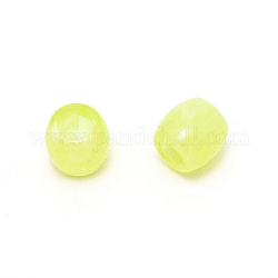Perles avec gros trou en résien, baril, or champagne, 11.5x11mm, Trou: 6mm, environ 49 pcs/32 g