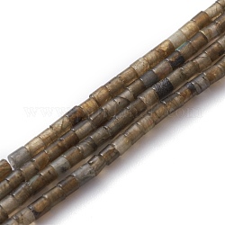 Hebras de cuentas de larvikita natural, columna, 2x2mm, agujero: 0.8 mm, aproximamente 154~160 pcs / cadena, 15.16~15.75 pulgada (38.5~40 cm)