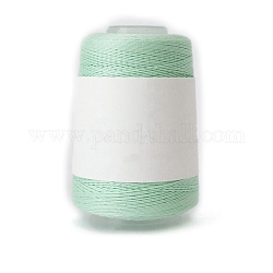 280m サイズ 40 100% 綿かぎ針編み糸  刺しゅう糸  レース手編み用のシルケット加工綿糸  アクアマリン  0.05mm