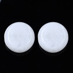 Acryl-Perlen, Nachahmung Edelstein-Stil, Kolumne, creme-weiß, 33x23 mm, Bohrung: 4.5 mm, ca. 26 Stk. / 500 g