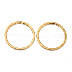 Placcatura ionica (ip) 304 anelli a fascia liscia in acciaio inossidabile, oro, misura degli stati uniti 6 (16.5mm)