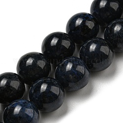 Fili di perle di quarzo dumortierite naturale di grado aa, tondo, 10mm, Foro: 1 mm, circa 39pcs/filo, 15.24'' (38.7 cm)