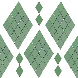 Gorgecraft Glaskabochons, Mosaikfliesen, für Heimdekoration oder Basteln, Rhombus, dunkles Seegrün, 19x12x3 mm, ca. 200 Stk. / Beutel