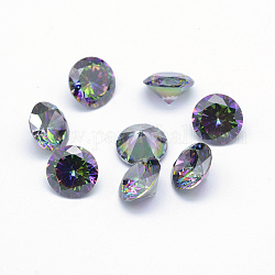 Cabochons en zircone cubique à dos pointu, Grade a, facette, diamant, colorées, 3x2mm