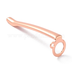 Iron Pocket Clip, for DIY Fountain Pen or Pencil Making, Rose Gold, 42x12x11mm, Hole: 1.6mm