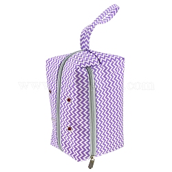 Oxford Zipper Knitting Bag, Yarn Storage Organizer, Crochet Hooks & Knitting Needles Bag, Wave, 13x21x11.5cm