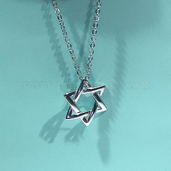 925 Sterling Star Pendant Necklace for Women, Antique Silver