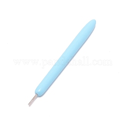 Strumento carta quilling, penna di rotolamento della carta della penna di biforcazione, con perni in acciaio inox e maniglia in plastica, cielo azzurro, 10.4x0.85cm, testa: 1.5 mm